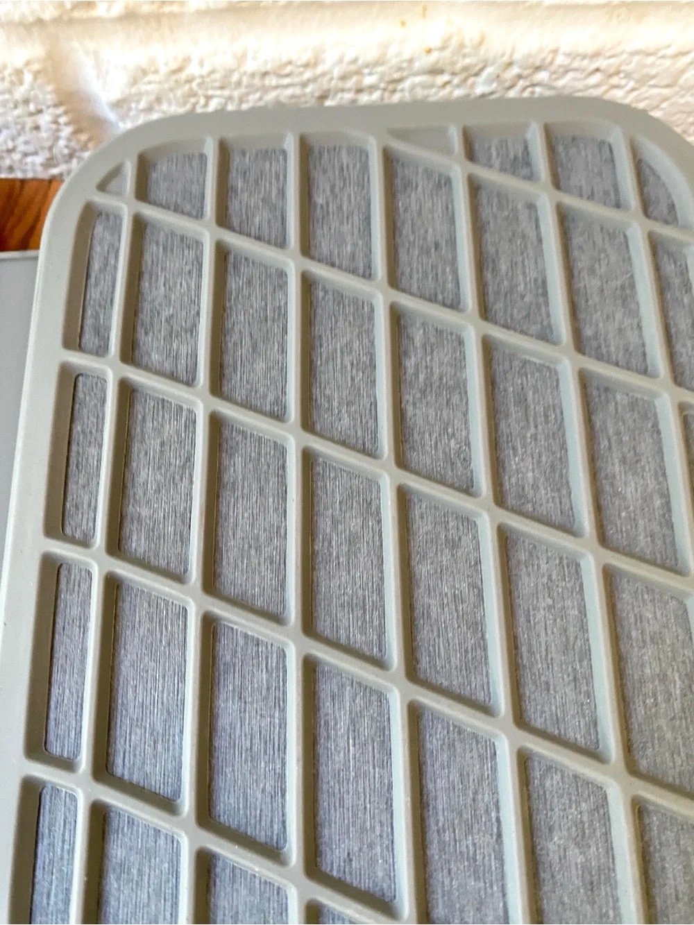 DORAI Dish Pad Foldable Dish Drying Mat Slate Gray Heavy